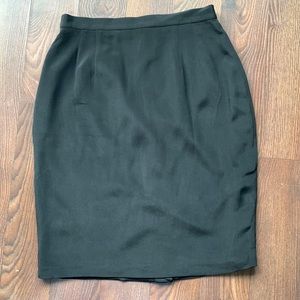 100% silk black Talbots pencil skirt